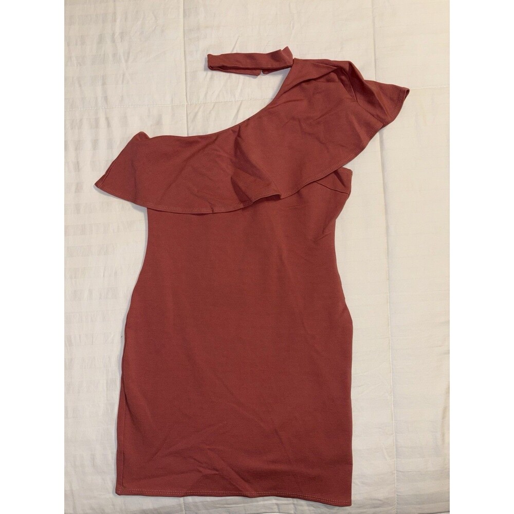 Vintage Beware! Made in USA Mini Dress Off One Shoulder Neck Dress Super Cute M